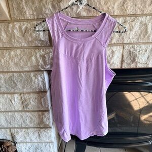 Xersion Lavender White Striped Tank Top Women’s Small